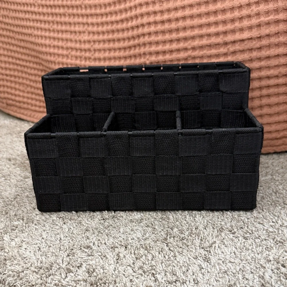 Black Woven Storage Basket